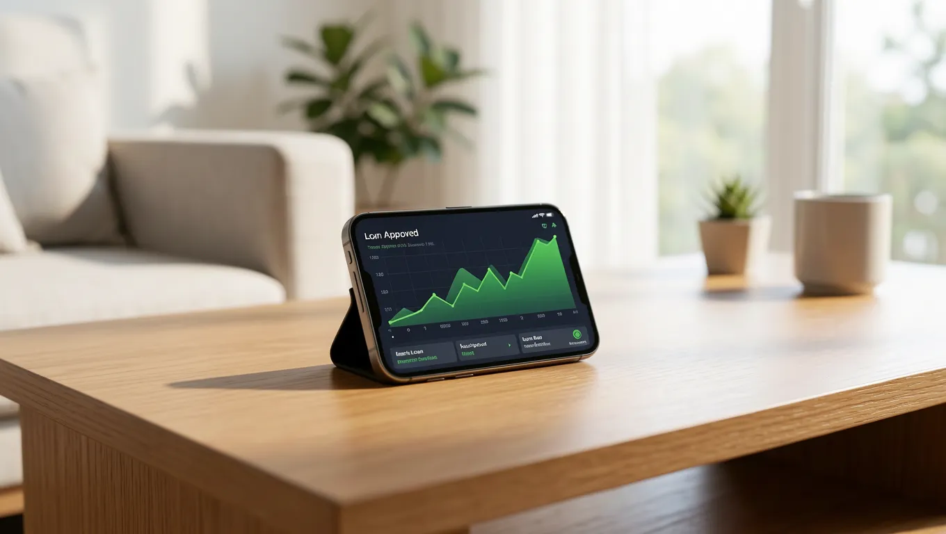 Smartphone showing fast online personal loans approval in 2026