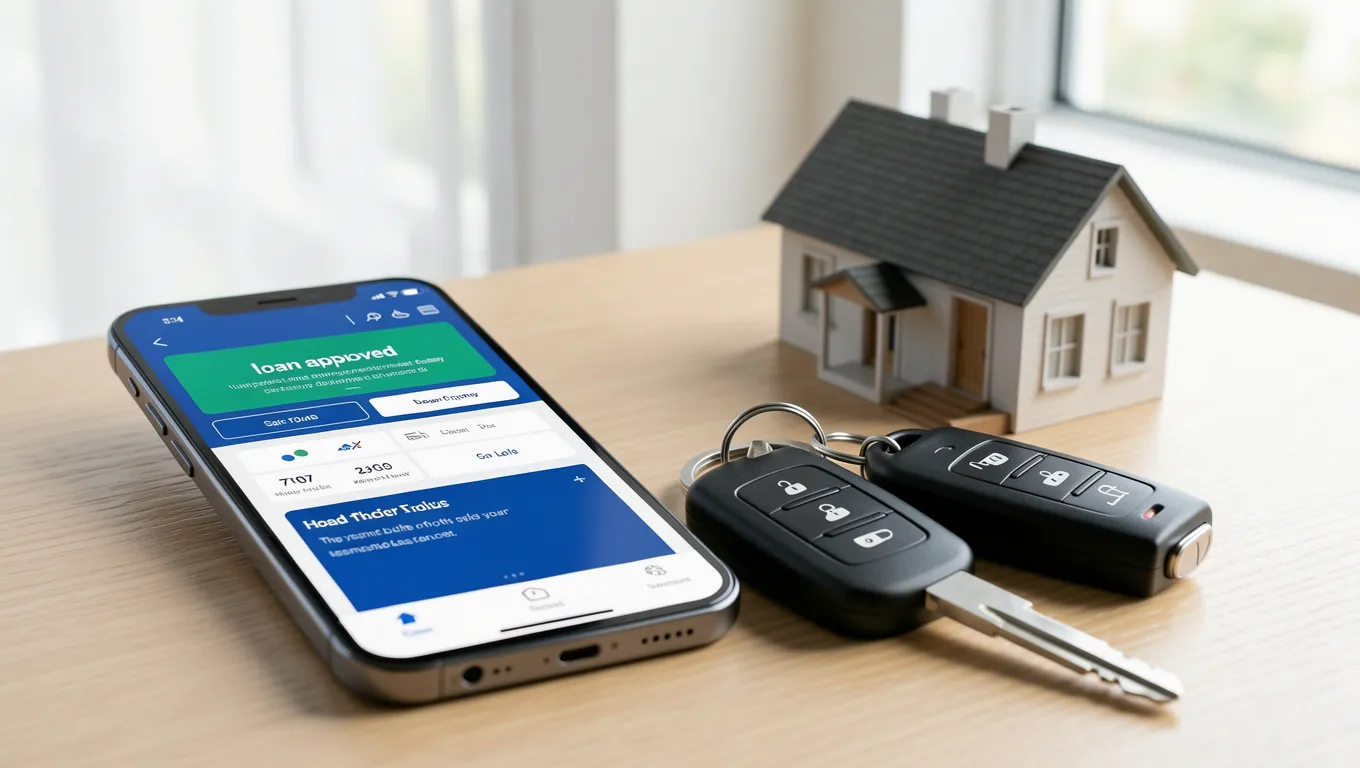 Digital loan approval on a smartphone for personal loans for 5000