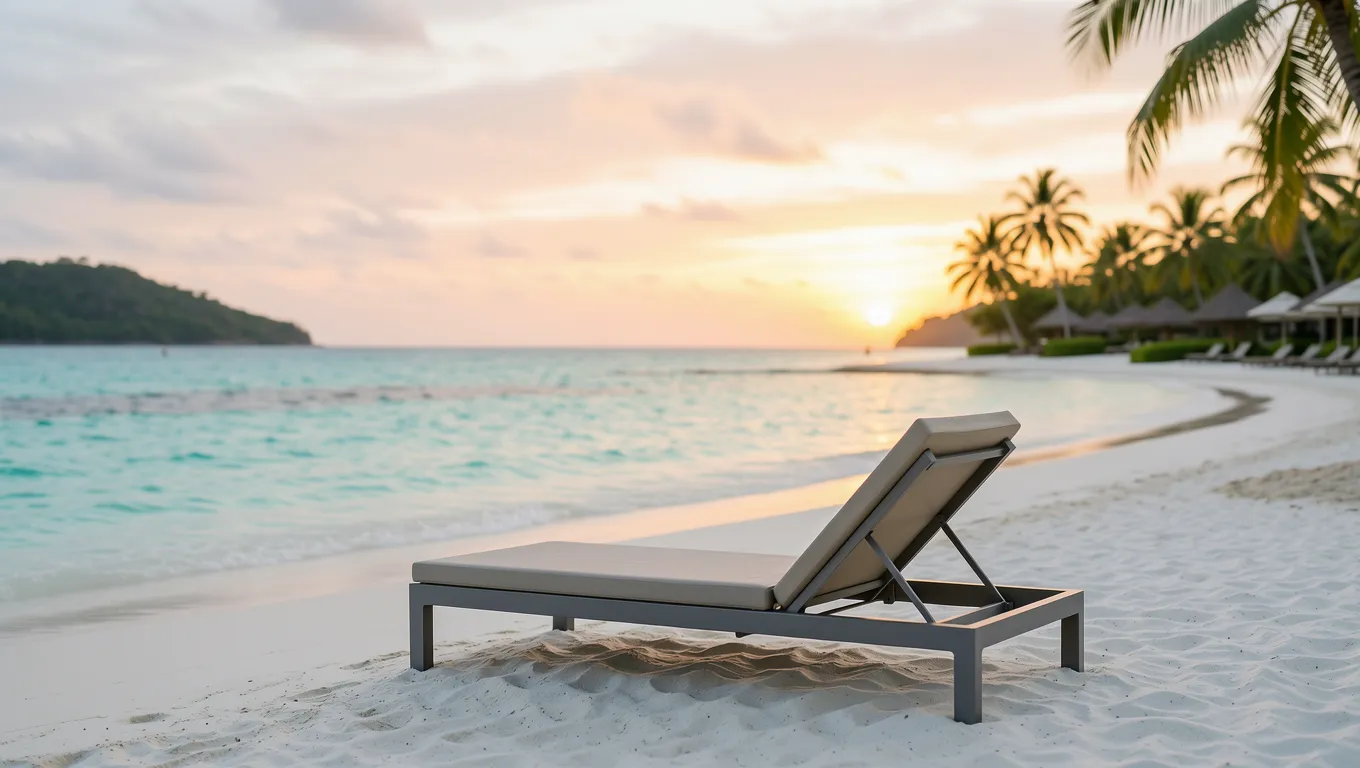 Luxury tropical resort setting illustrating personal loans for travel options.